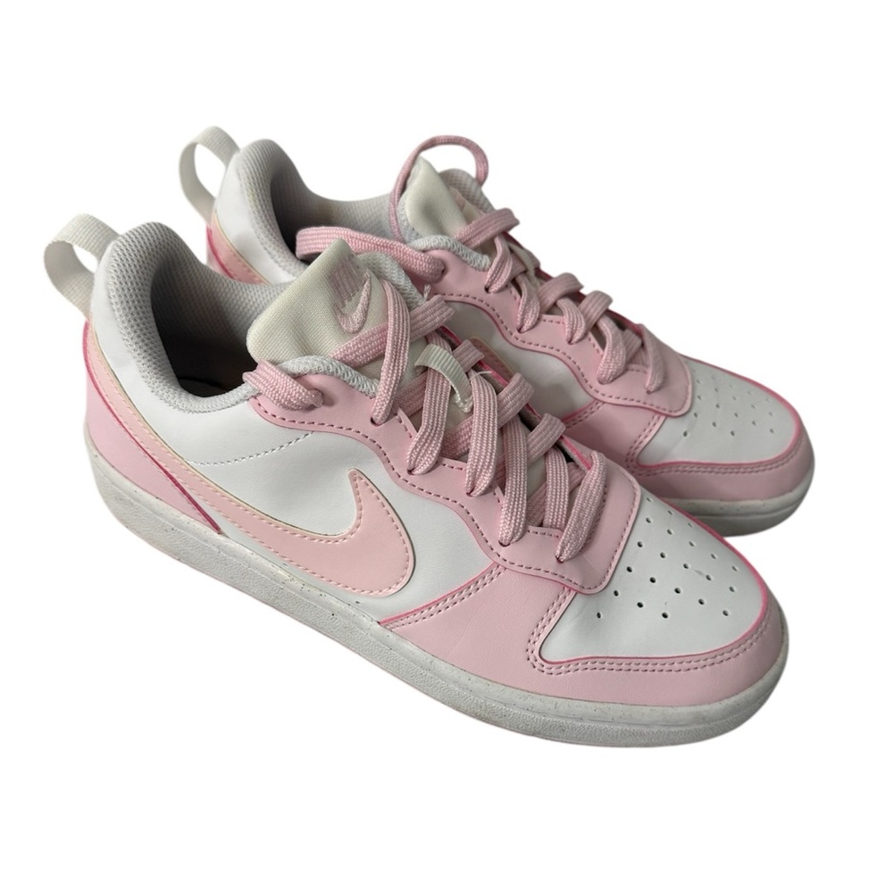 Nike Grade School Court Borough Low Recraft Pink/White Sneakers 5Y